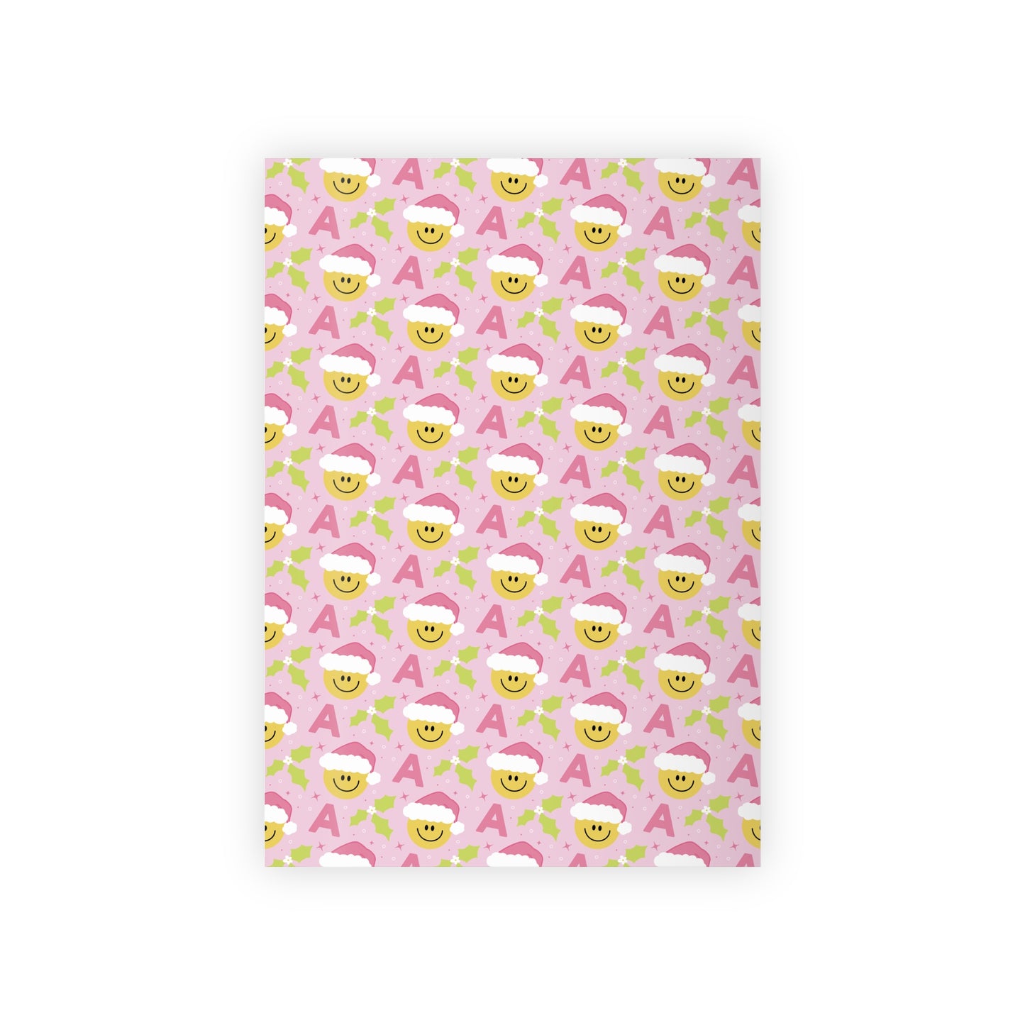 Initial Holly Jolly Gift Wrapping Paper