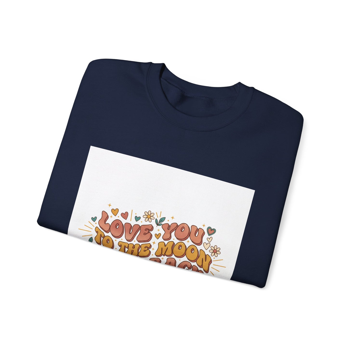 Love You to the Moon and Back Sweatshirt | Retro Valentine 70s Bubble Font