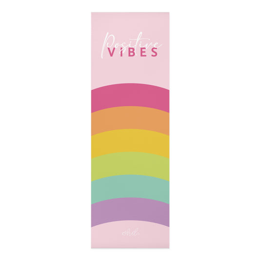 Positive vibes Rainbow Yoga Mat