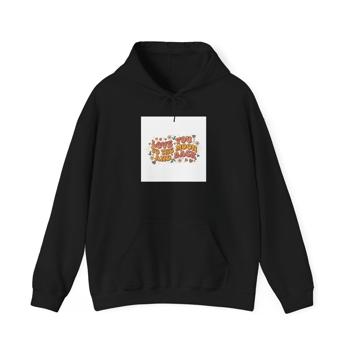Retro Valentine Love Typography Hoodie | 70s Bubble Font, Nostalgia Romance