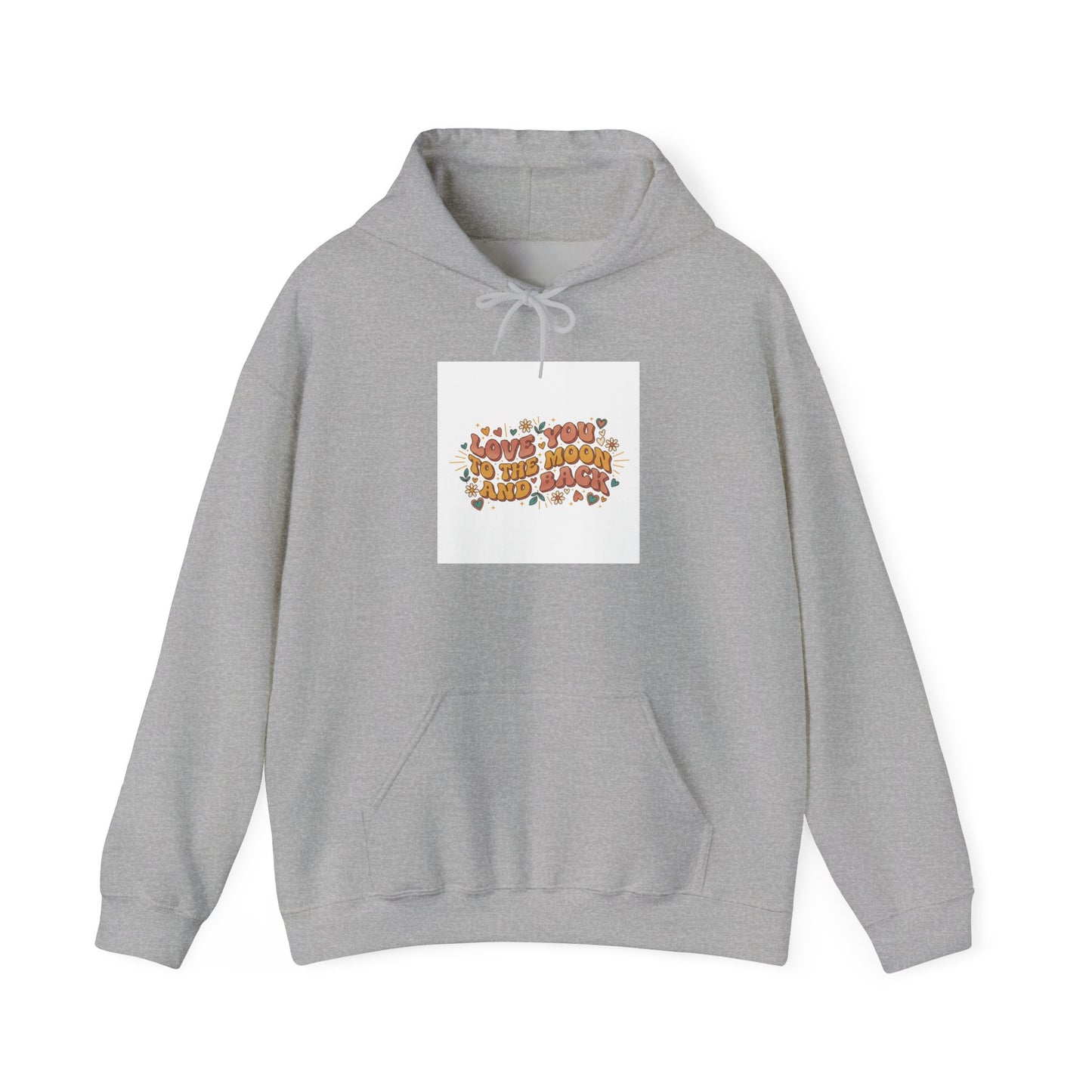 Retro Valentine Love Typography Hoodie | 70s Bubble Font, Nostalgia Romance