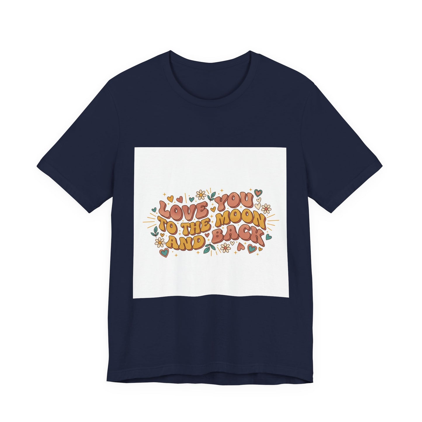 Love You to the Moon and Back Tee | Retro Valentine 70s Bubble Font