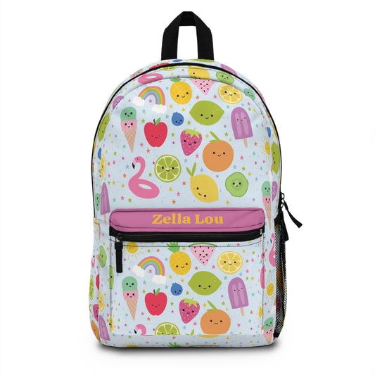 Custom Backpack, Cute fruit summer backpack, school backpack, kids backpack