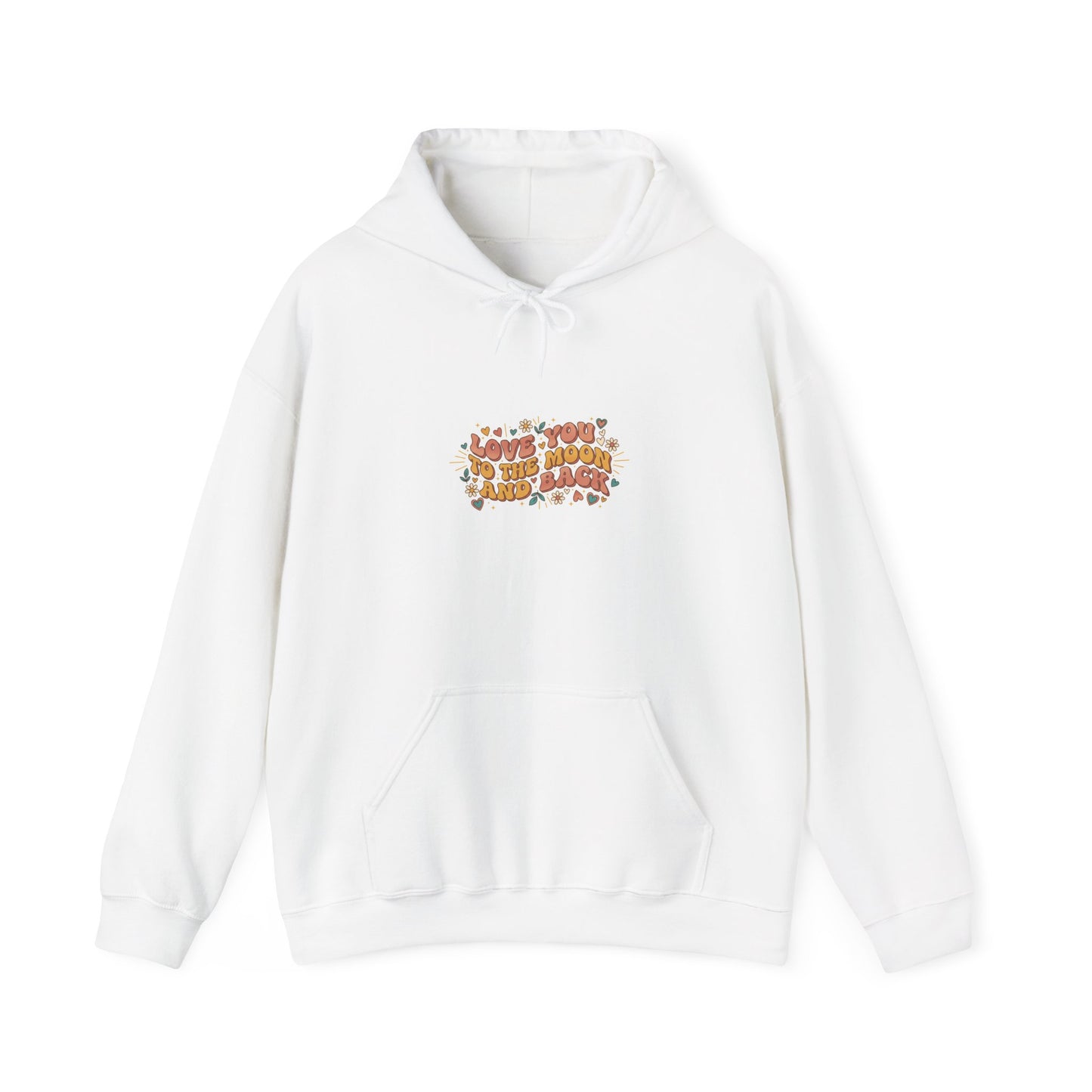 Retro Valentine Love Typography Hoodie | 70s Bubble Font, Nostalgia Romance