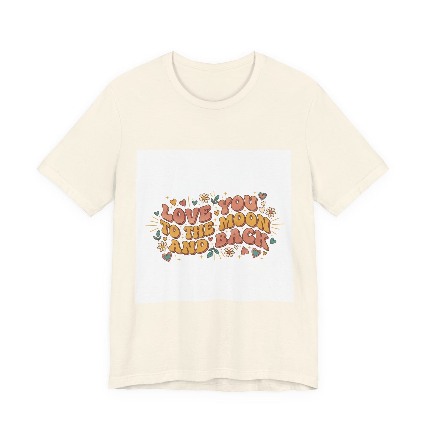 Love You to the Moon and Back Tee | Retro Valentine 70s Bubble Font