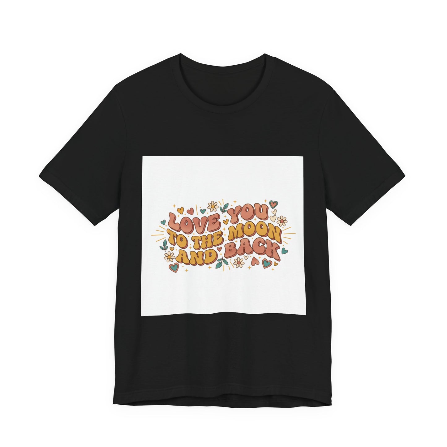 Love You to the Moon and Back Tee | Retro Valentine 70s Bubble Font