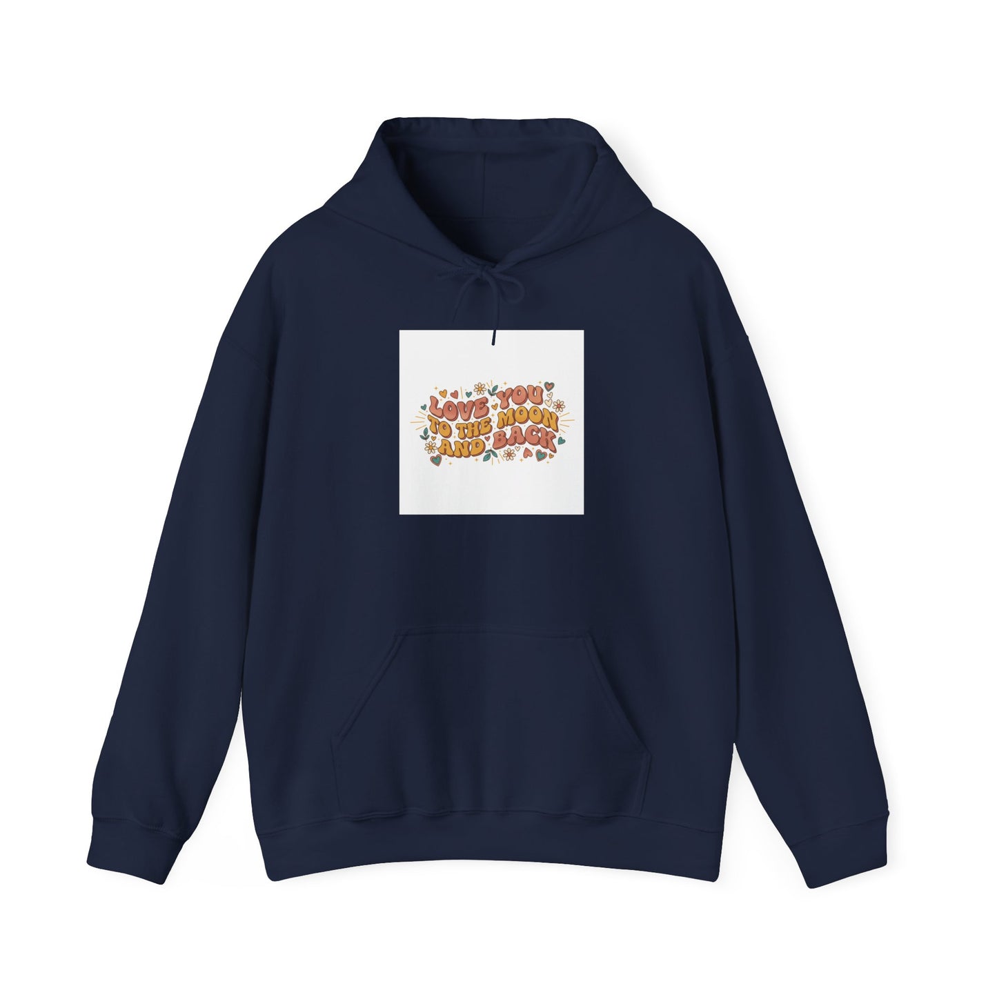 Retro Valentine Love Typography Hoodie | 70s Bubble Font, Nostalgia Romance