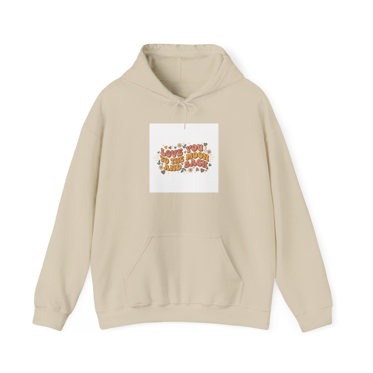 Retro Valentine Love Typography Hoodie | 70s Bubble Font, Nostalgia Romance