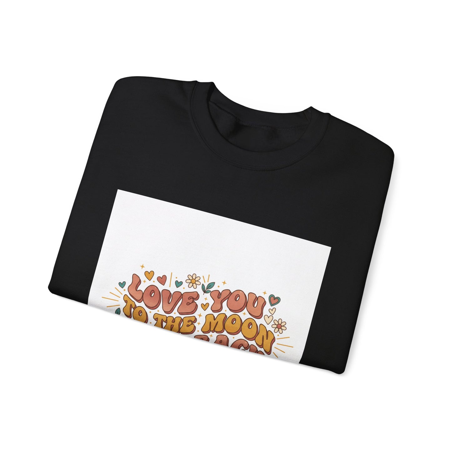Love You to the Moon and Back Sweatshirt | Retro Valentine 70s Bubble Font