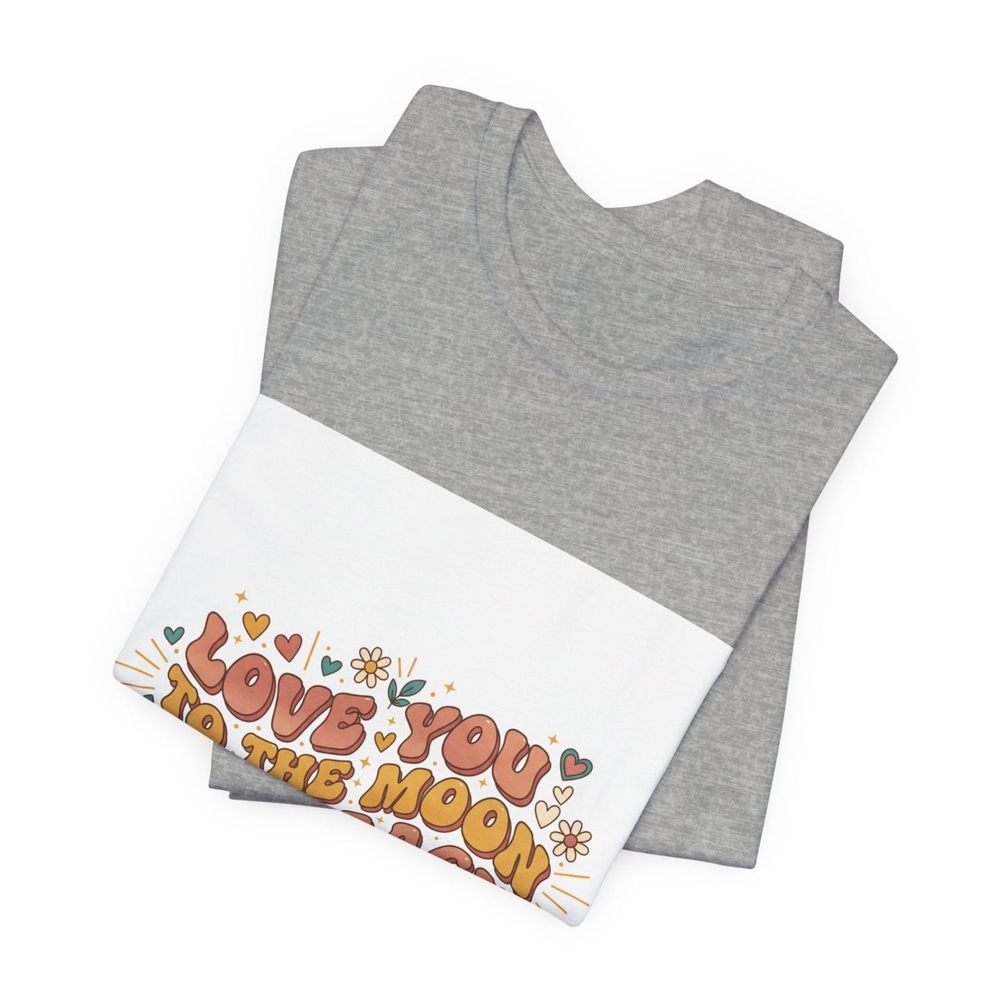 Love You to the Moon and Back Tee | Retro Valentine 70s Bubble Font