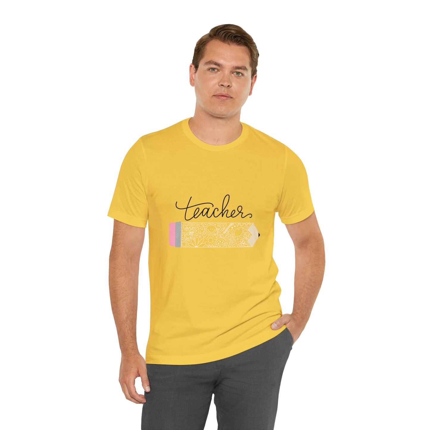 Teacher Pencil Short Sleeve Tee