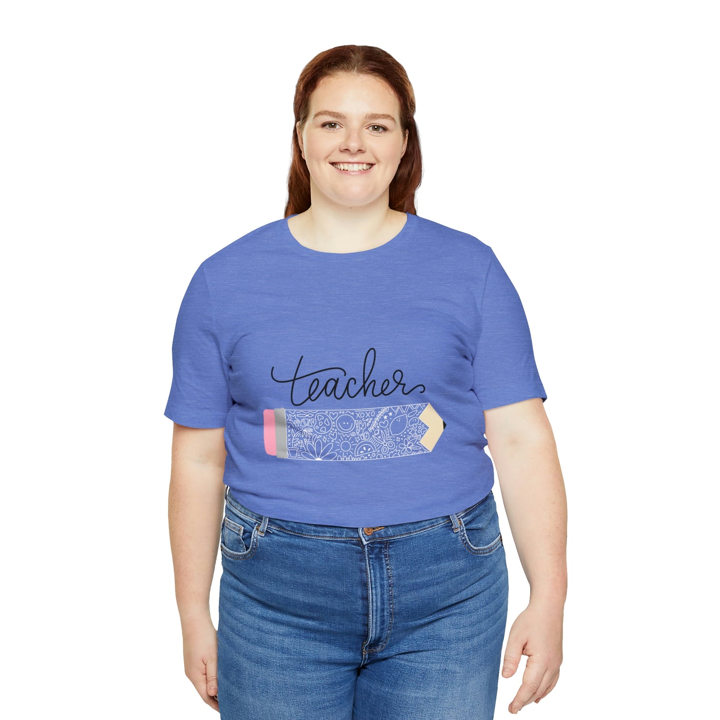 Teacher Pencil Short Sleeve Tee